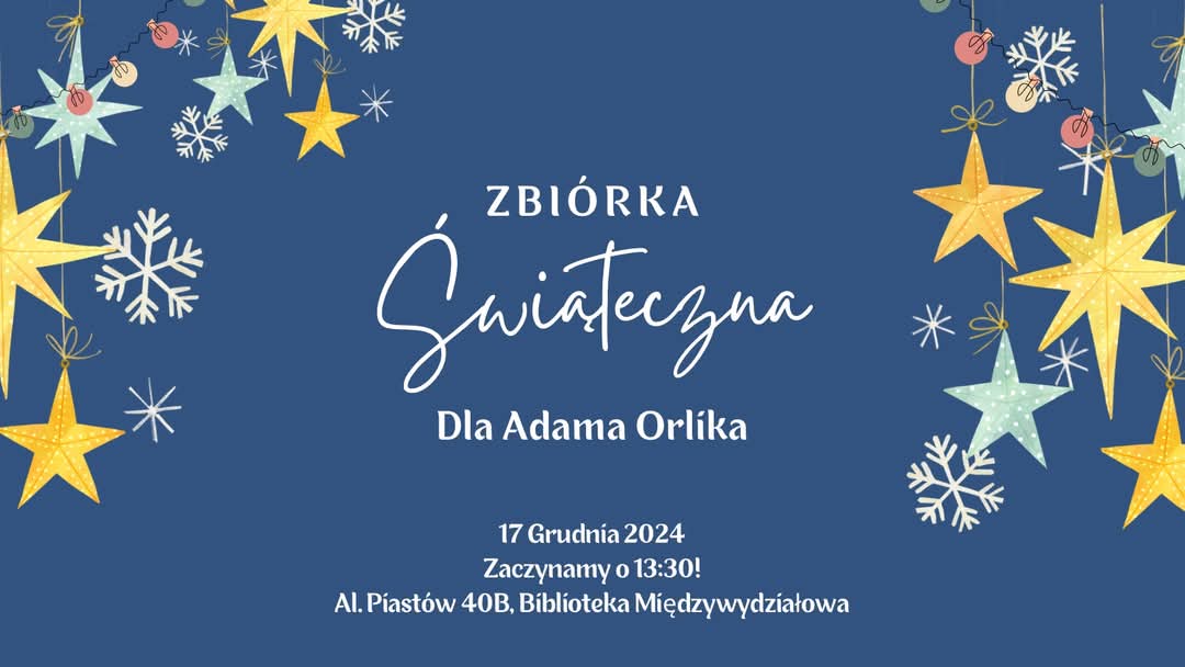 Świąteczna zbiórka na rzecz Adasia Orlika – dzielimy się Dobrem…