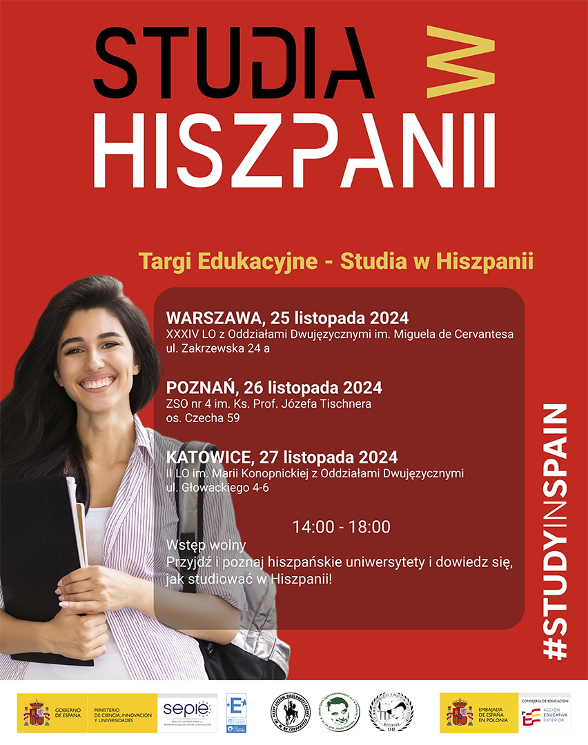 Studia w Hiszpanii – Targi Edukacyjne w dniach 25-27 listopada 2024 r.