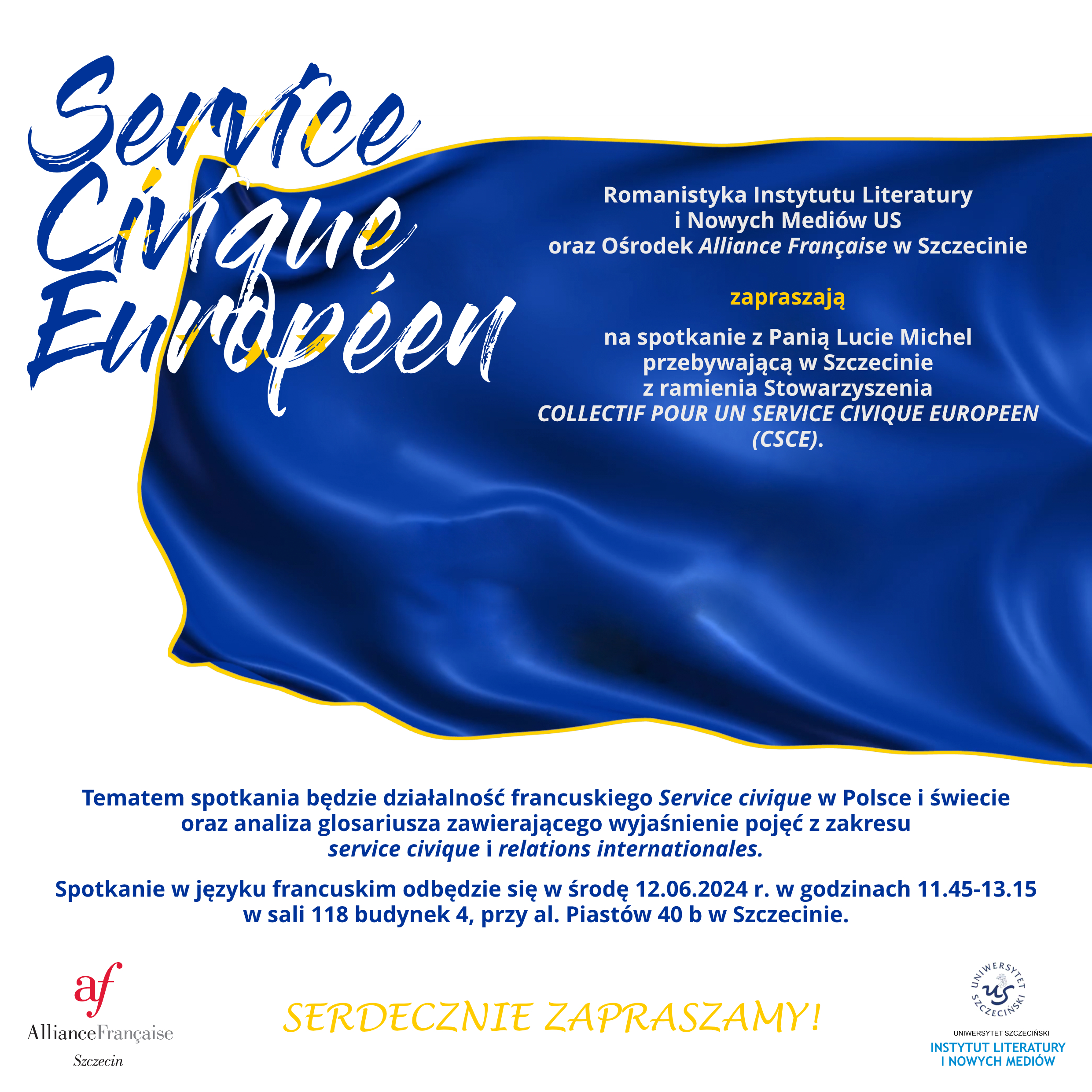 Spotkanie z Lucie Michel – przedstawicielką Service Civique – 12 czerwca 2024 r. godz. 11.45