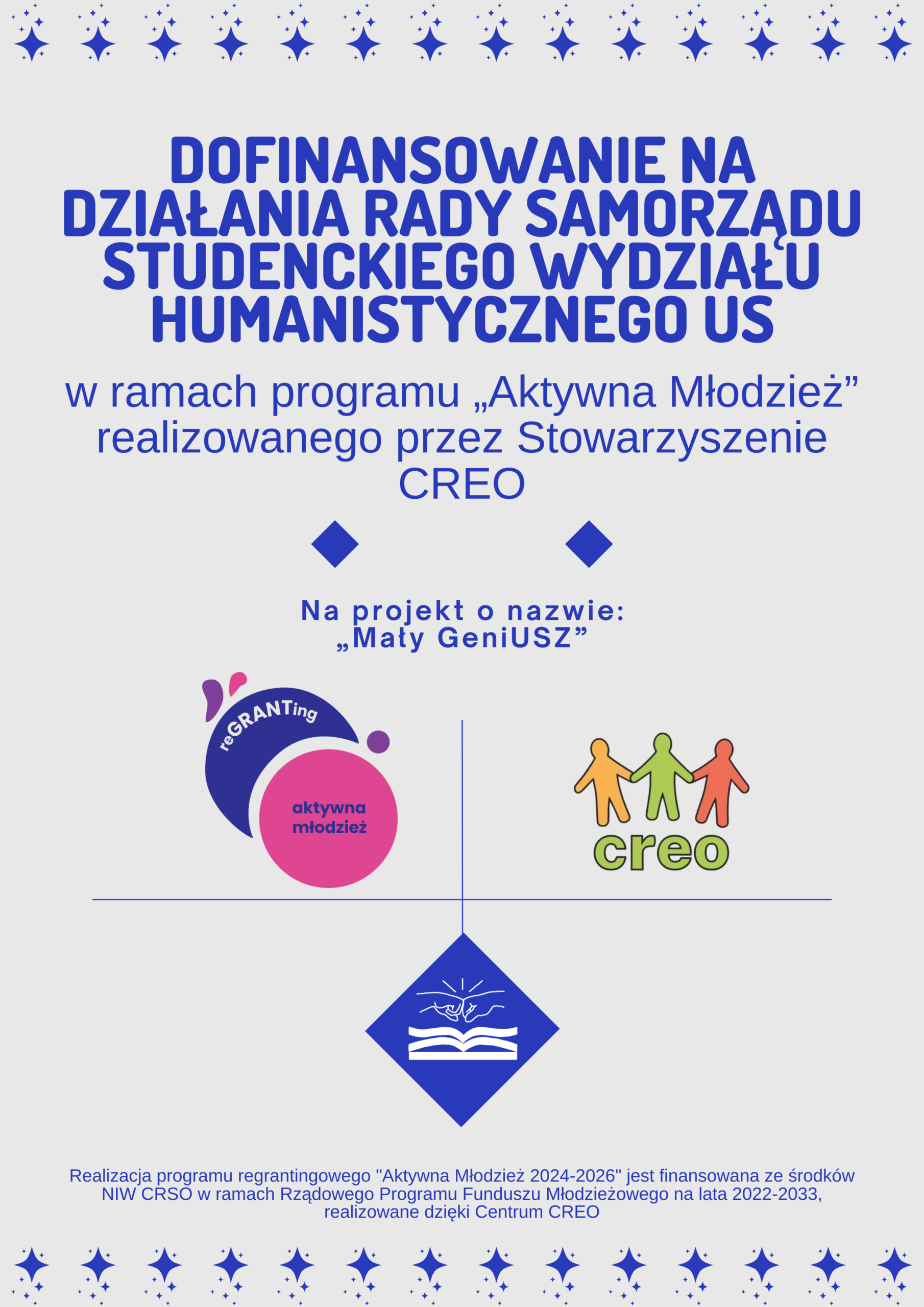 Dofinansowanie dla Rady Samorządu Studenckiego Wydziału Humanistycznego US w programie „Aktywna Młodzież”
