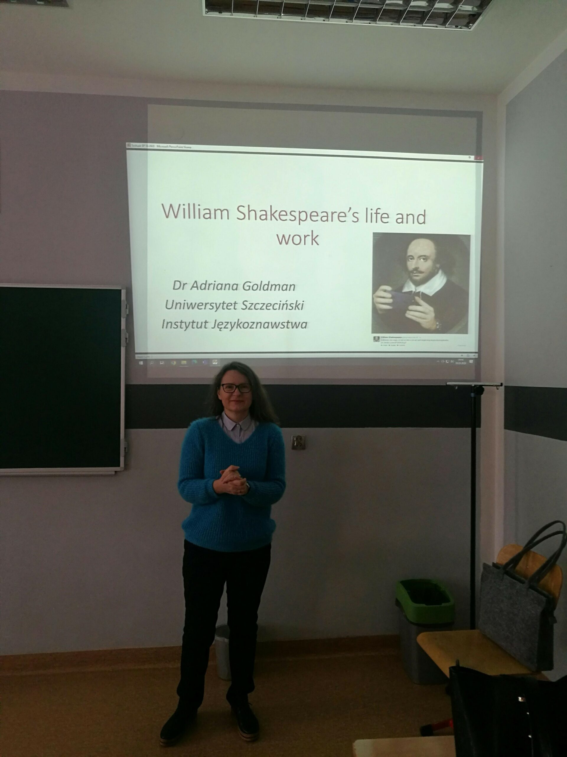 Wykład gościnny Pani dr Adriany Goldman w Szkole Podstawowej nr 56 w Szczecinie
