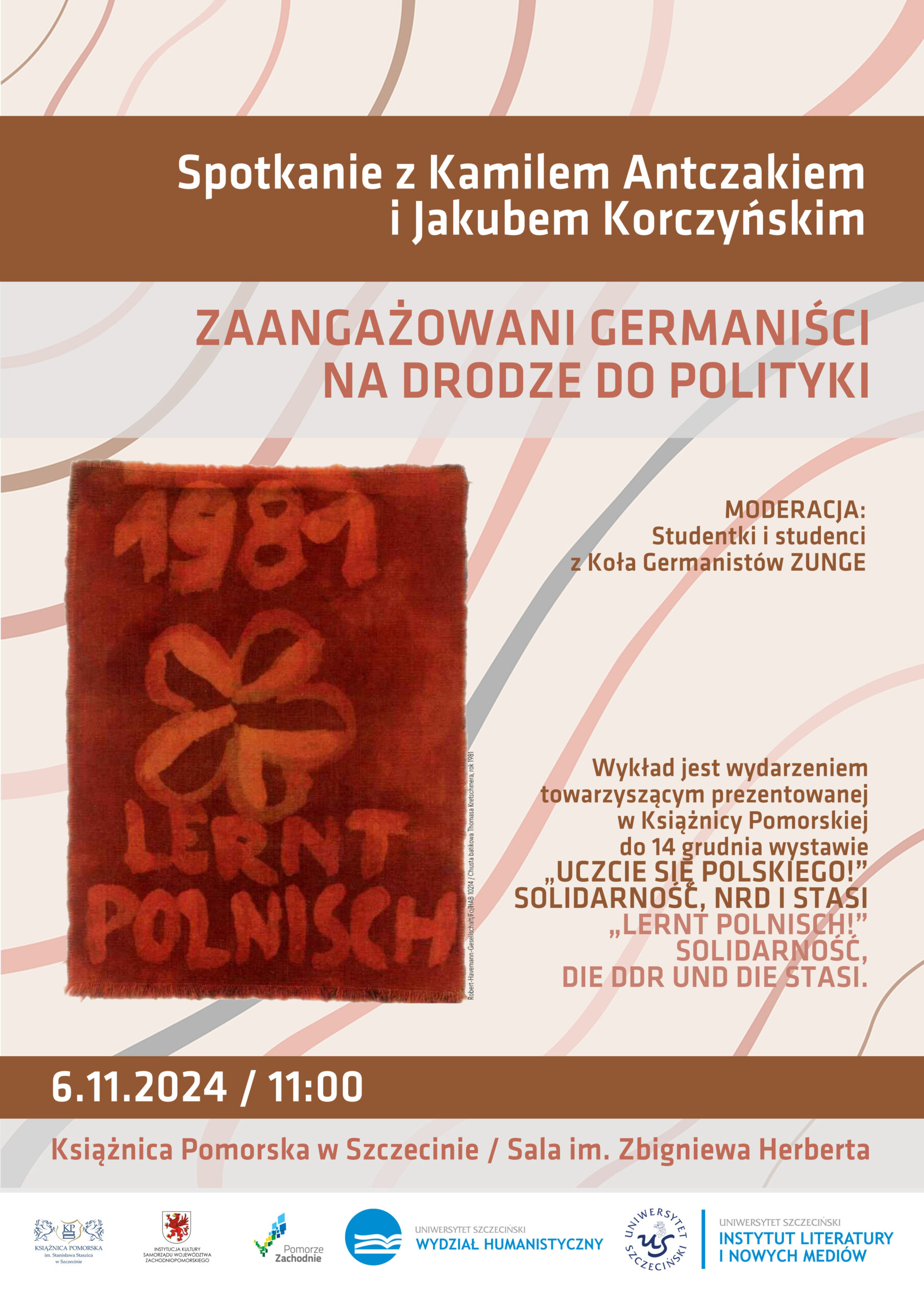 „Zaangażowani germaniści na drodze do polityki” – spotkanie w Książnicy Pomorskiej 6 listopada 2024 r.