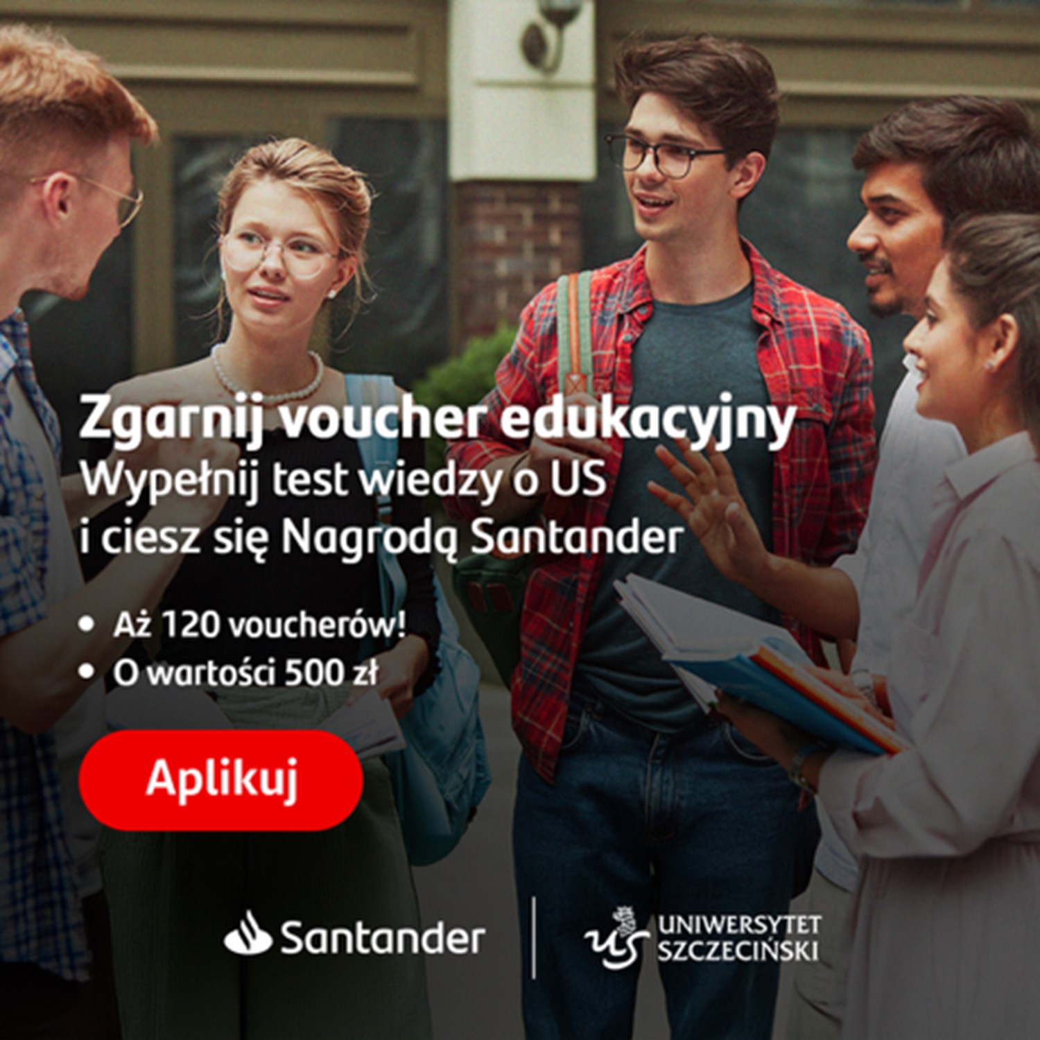 Nagroda Santander – Vouchery edukacyjne dla społeczności Uniwersytetu Szczecińskiego 2025