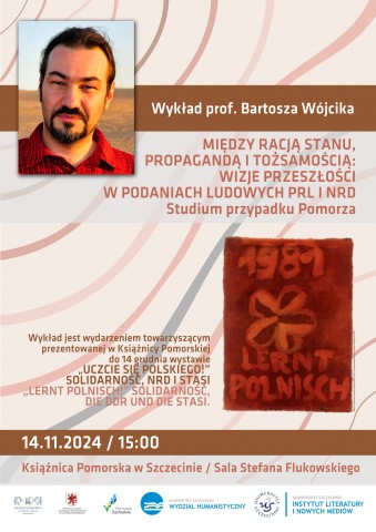 Wykład dr. hab. Bartosza Wójcika, prof. US w Książnicy Pomorskiej – 14 listopada 2024 r.