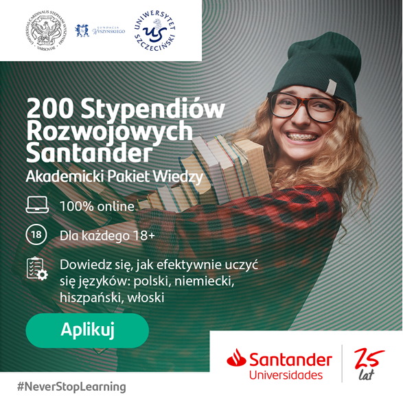 Stypendium Rozwojowe Santander – Akademicki Pakiet Wiedzy 2022