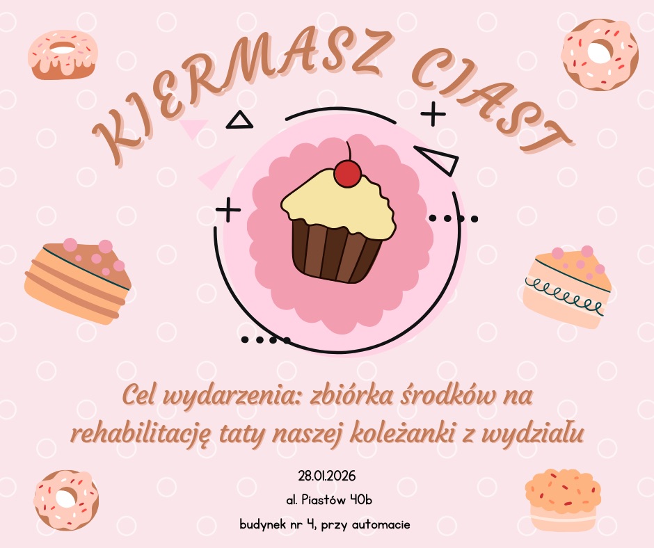 Kiermasz charytatywny na rzecz leczenia i rehabilitacji pana Jacka Sajdaka, taty studentki naszego Wydziału