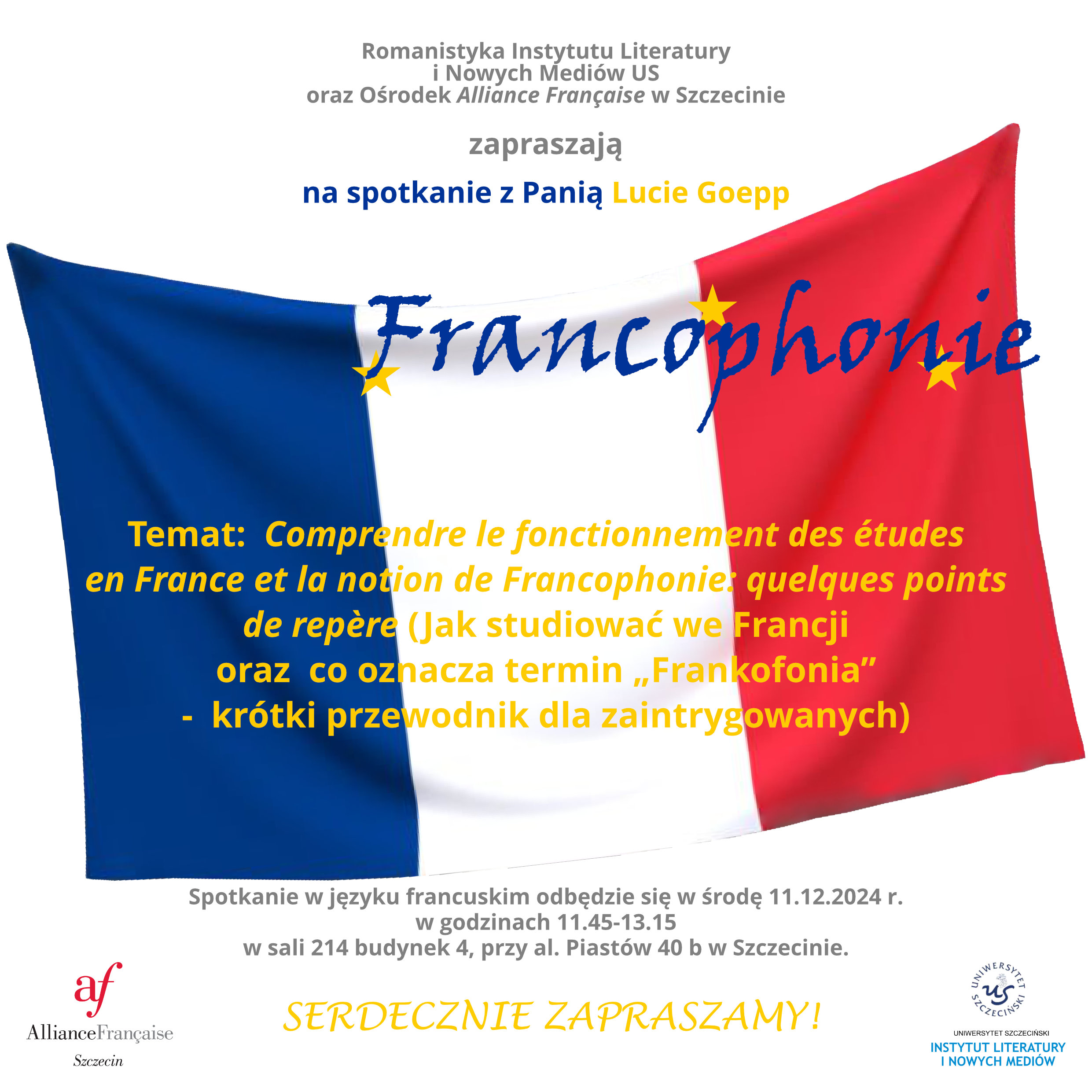 Jak studiować we Francji oraz co oznacza termin „Frankofonia” – spotkanie z panią Lucie Goepp z Service Civique